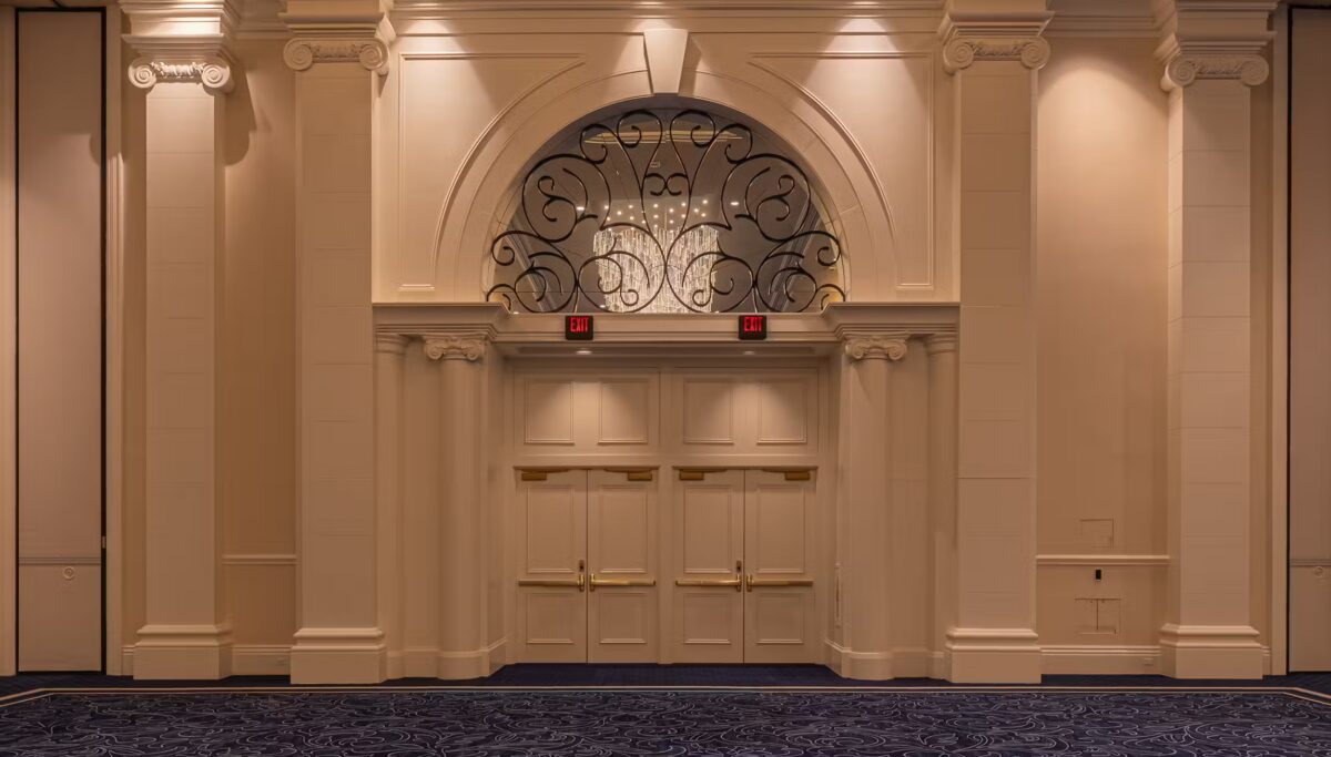 Interior view of the Venetian Convention Center in Las Vegas.