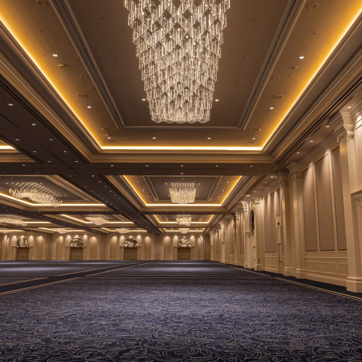 Interior view of the Venetian Convention Center in Las Vegas.