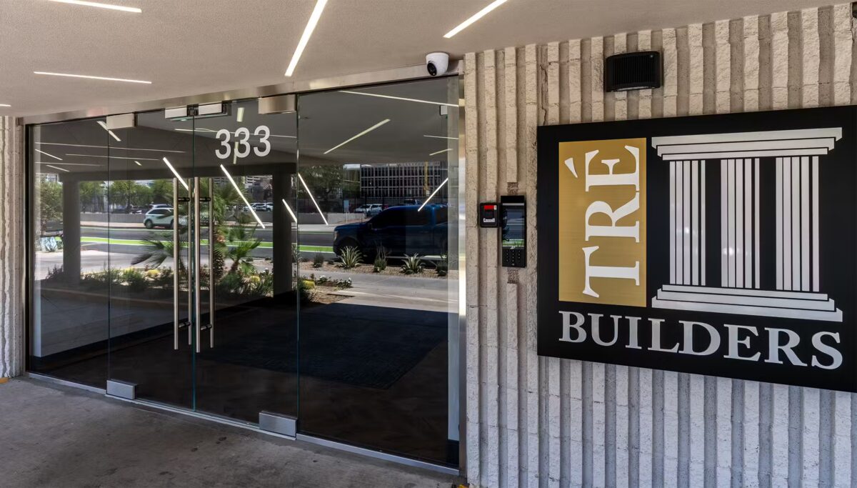 Exterior view of the Tré Builders headquarters in Las Vegas.